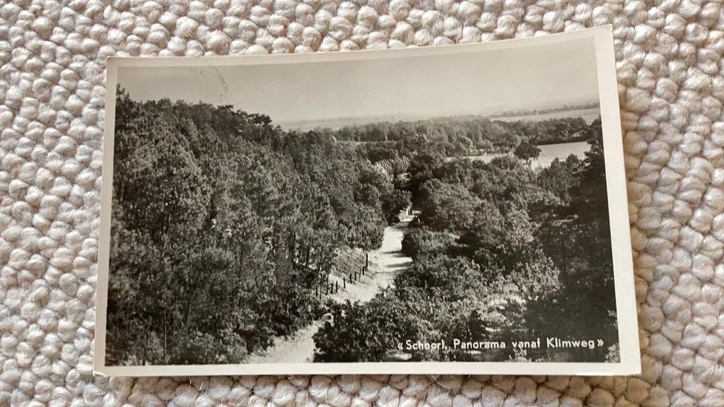 Ansichtkaart Schoorl Panorama vanaf Klimweg 1952. 971, Ophalen of Verzenden, 1940 tot 1960, Gelopen, Noord-Holland