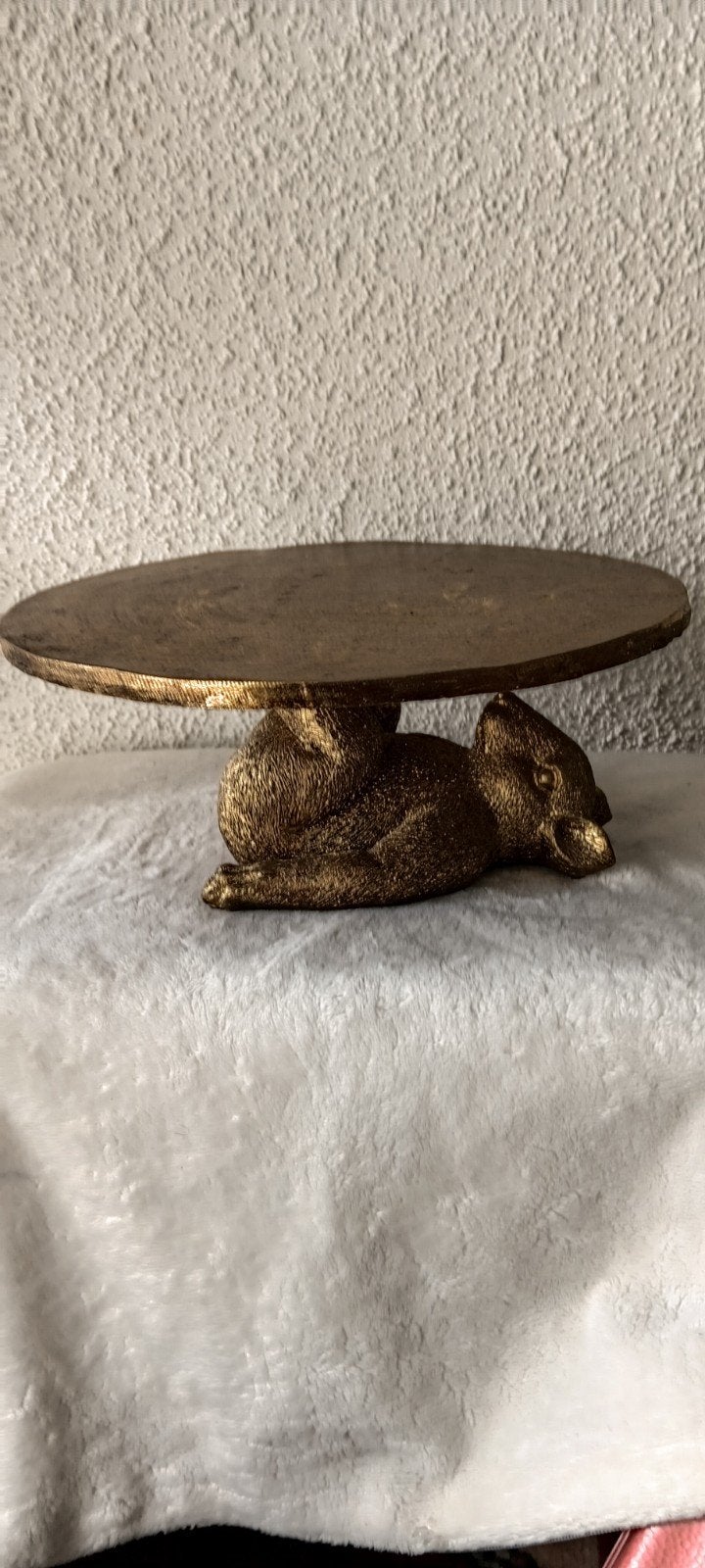 PTMD Plantentafeltje / Kaarsenhouder - Doorsnee 20 cm, Brocante, Kunststof, Ophalen of Verzenden, Zo goed als nieuw