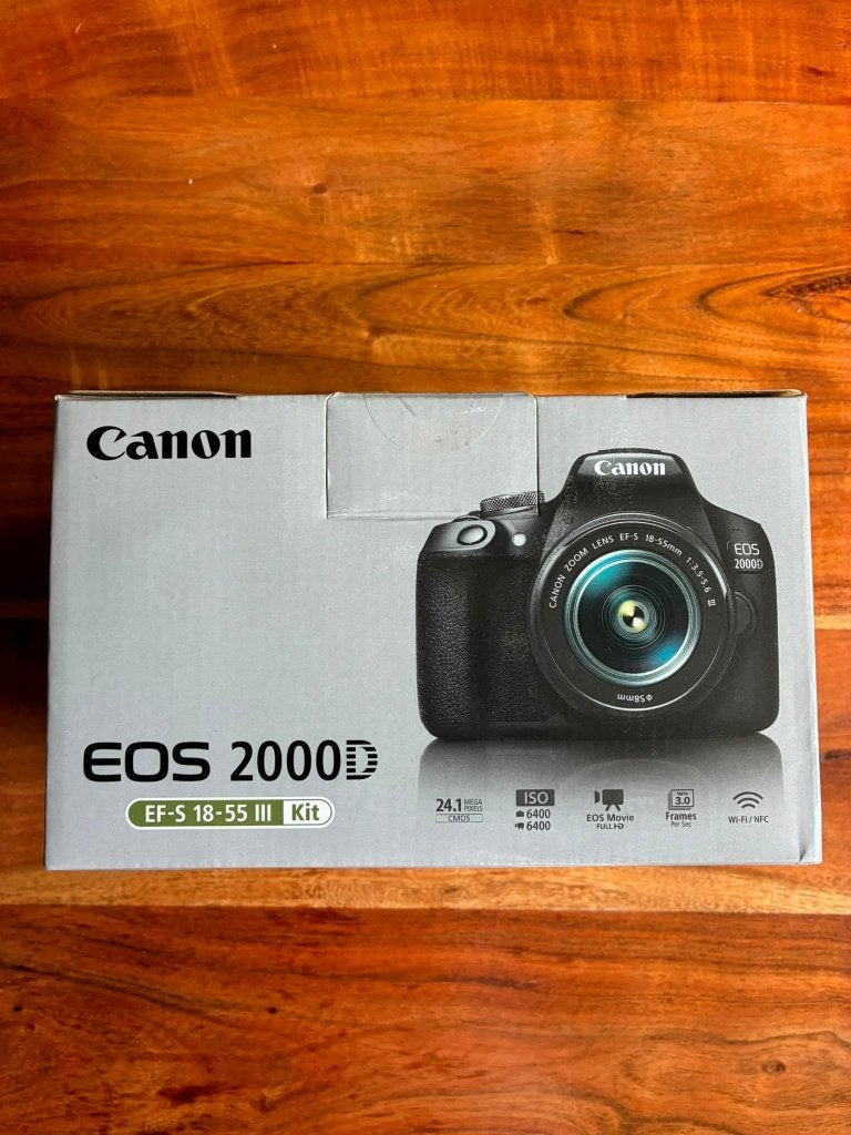 CANON EOS 2000D EF-S 18-55 Kit, Spiegelreflex, Canon, 24 megapixels, 8 keer of meer