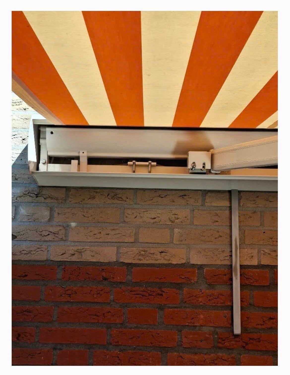 Sunpoint elektrische zonwering 5m breed, 3m uitval, Tuin en Terras, Ophalen, Gebruikt, 450 cm of meer, Elektrisch