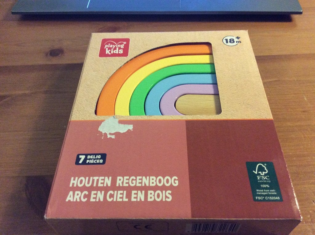 Playing Kids Houten regenboog. 7 delig. Nieuw, Ophalen of Verzenden, Nieuw