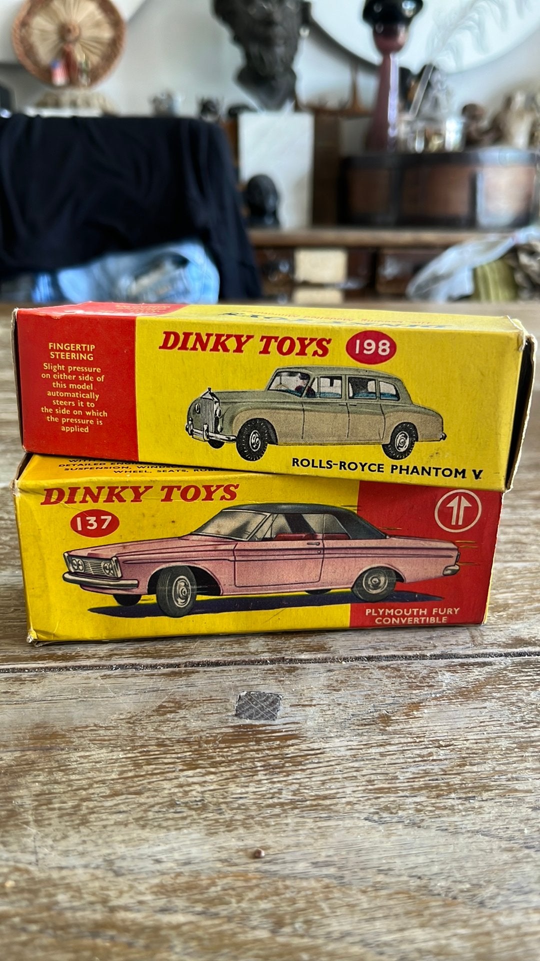 2 lege oude Dinky Toys doosjes nr.198 & 137, Ophalen of Verzenden, Zo goed als nieuw, Auto, Dinky Toys