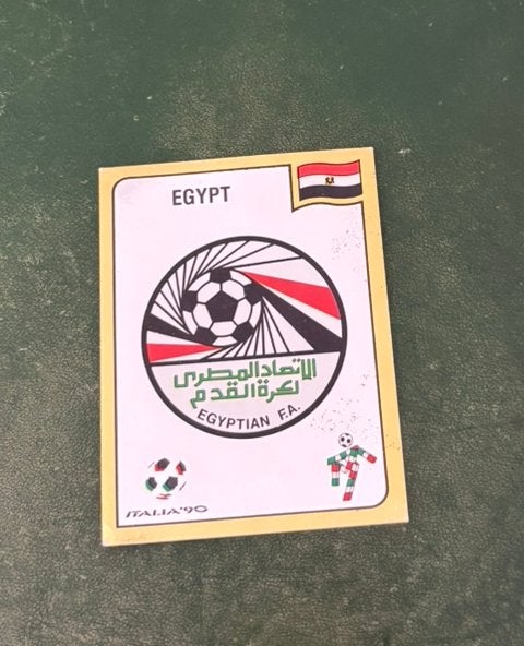 Panini plaatje embleem Egypte WK 1990, Ophalen of Verzenden