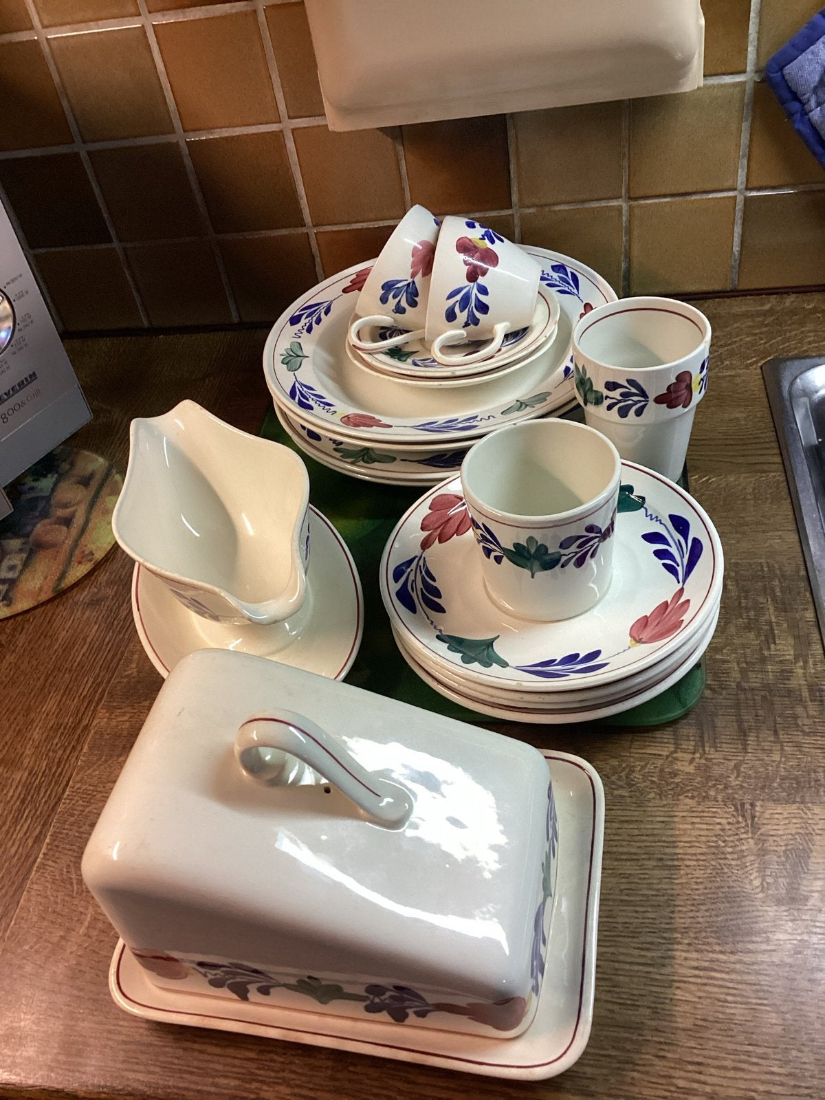 Boerenbont servies assorti - Vintage set met juweeltjes, Ophalen