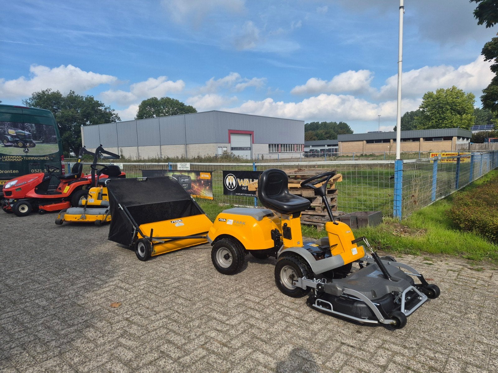 stiga park 14 evt met bladveger, Ophalen, Gebruikt, Stiga, Elektrische starter