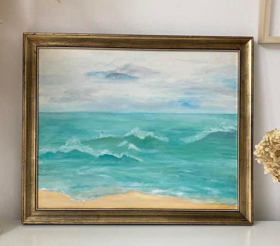 Mooi Zomer schilderij  van ‘De Zee’, Antiek en Kunst, Ophalen of Verzenden