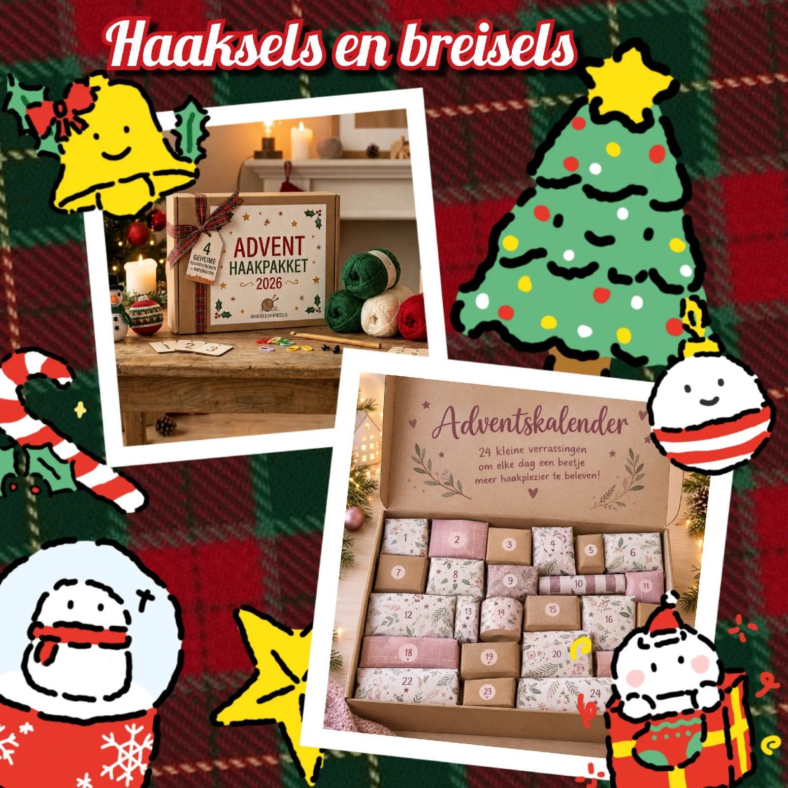 Advent Haakpakket en Adventskalender, Verzenden, Nieuw, Haken, Wol of Garen