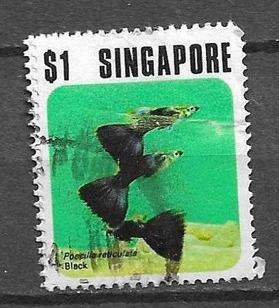 Singapore postzegel-voor Hans Thijssen 0.20, Ophalen of Verzenden, Gestempeld, Zuidoost-Azië