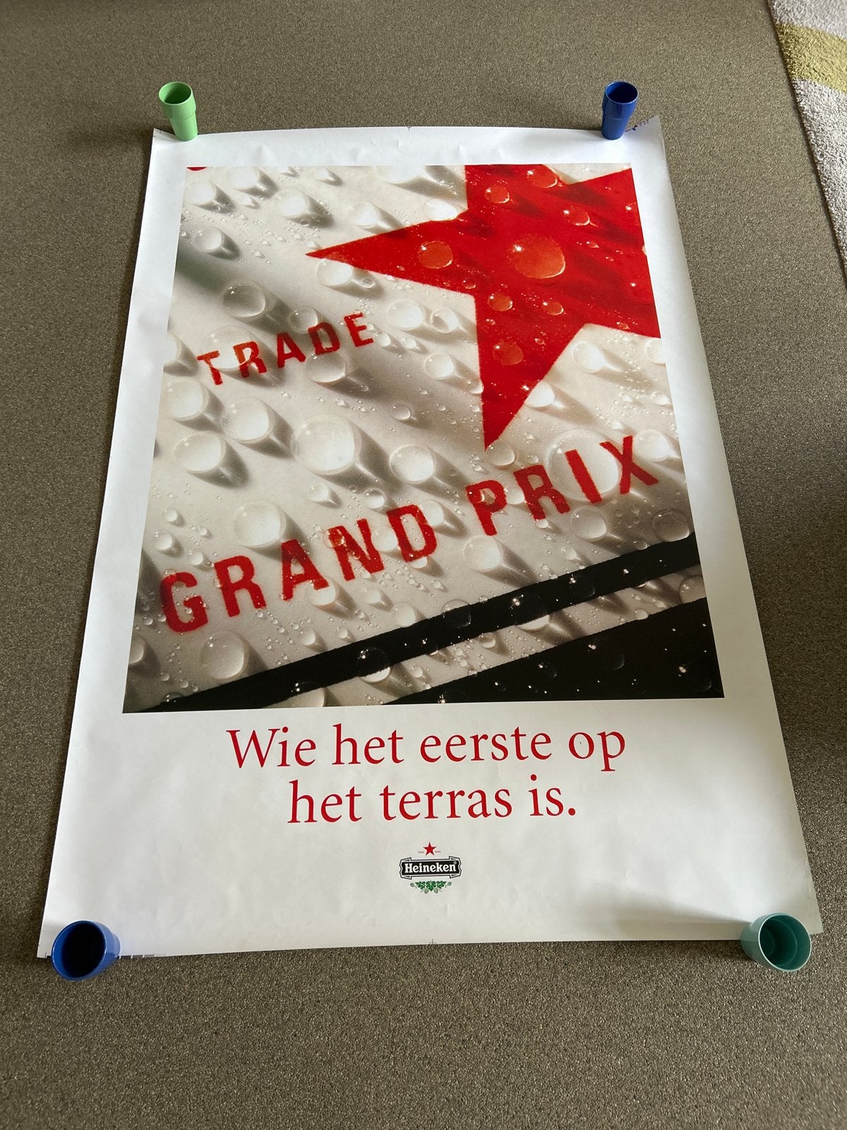 Heineken Reclame Poster “Grand Prix”, Ophalen, Deurposter of groter, Overige onderwerpen, Rechthoekig Staand