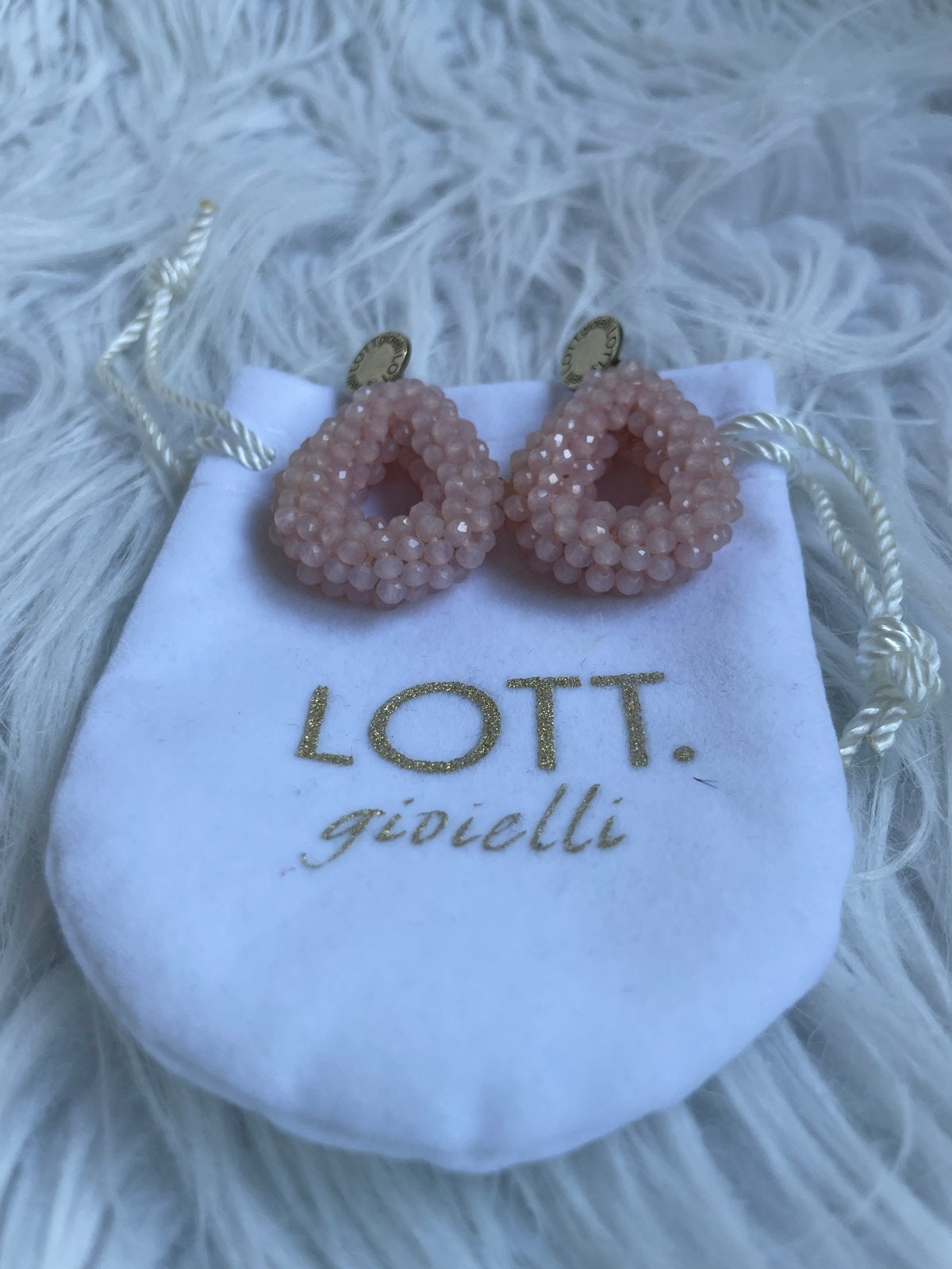 Roze Glitterende Oorbellen van LOTT. gioielli, Met kristal, Overige materialen, Hangers, Ophalen of Verzenden