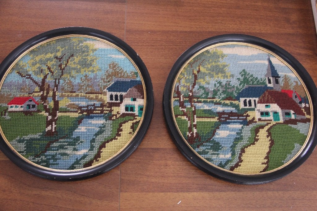 2 borduur schilderijtjes, Ophalen of Verzenden