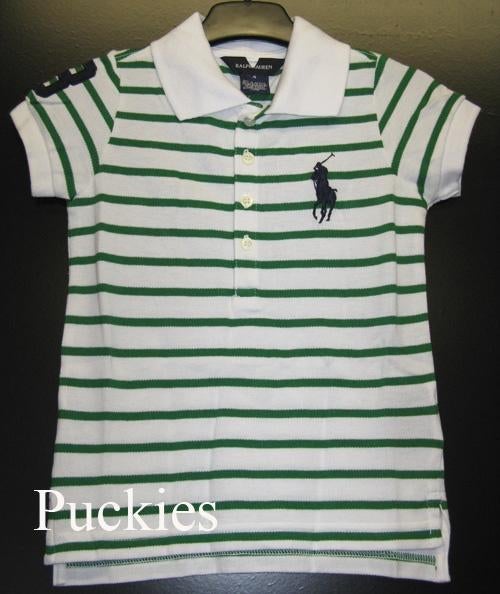 Maat 92 Ralph Lauren big pony meisjes polo wit/groen *a, Meisje, Nieuw, Ophalen of Verzenden, Shirt of Longsleeve