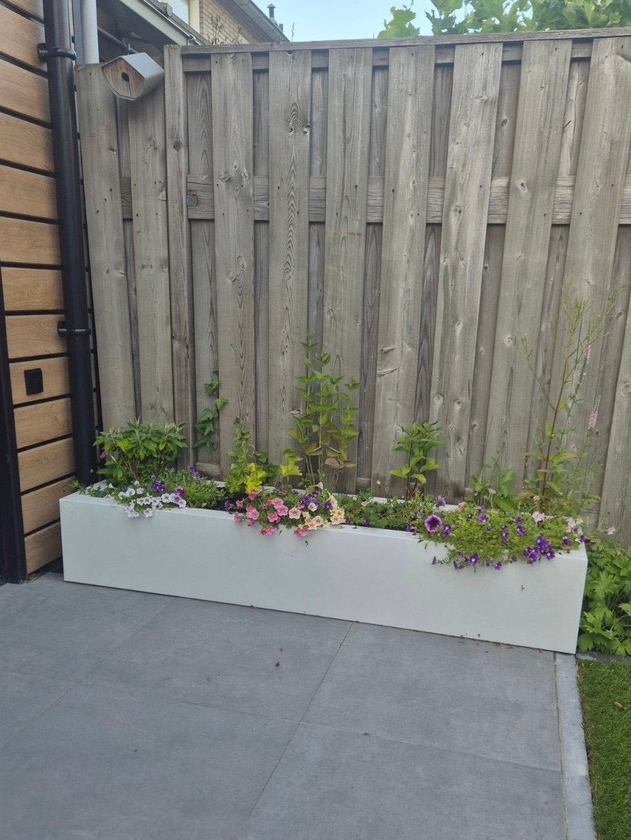grote plantenbakken in elk gewenste maat wit zwart antraciet, Ophalen of Verzenden, Nieuw, Metaal, Balkon