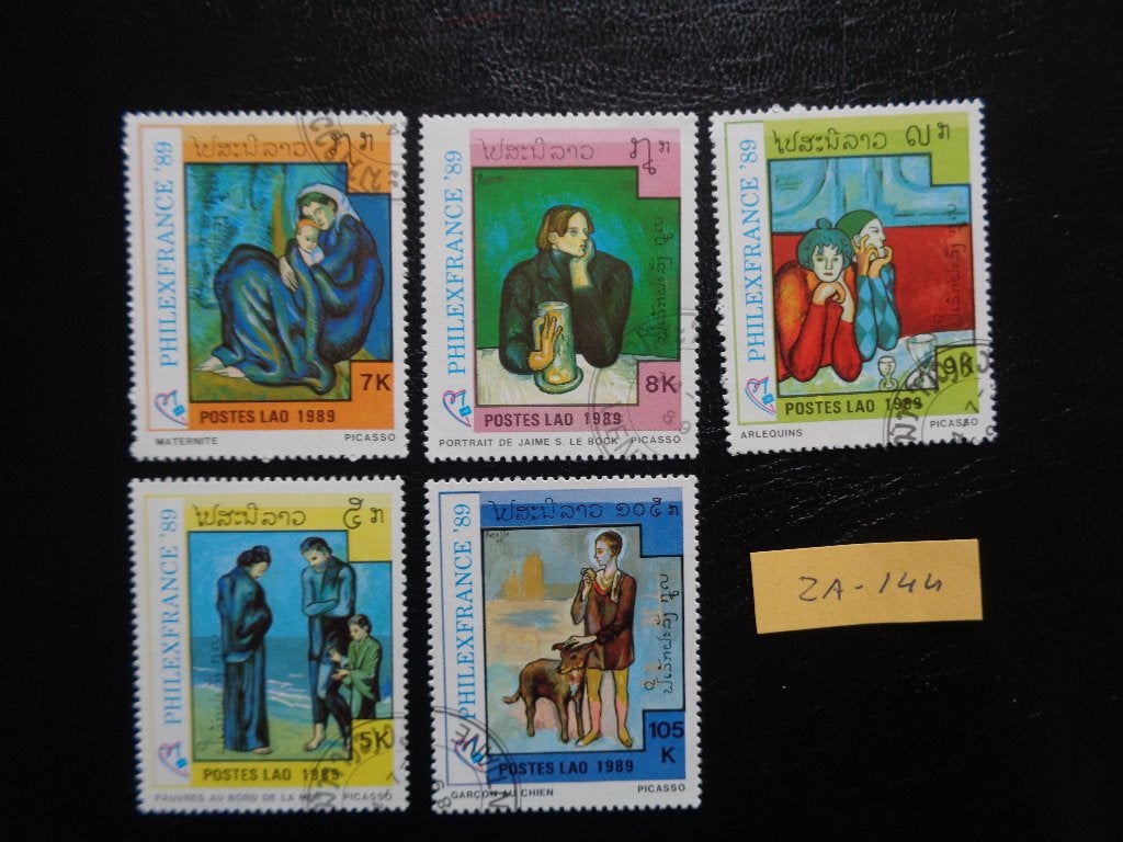 lao - philex france 1989 (za-144), Ophalen of Verzenden, Gestempeld, Zuidoost-Azië