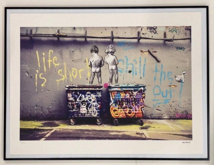 BANKSY : litho op groot formaat, 56 bij 76 cm, Antiek en Kunst, Ophalen of Verzenden