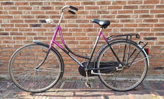Damesfiets - Paars/Zwart - Gebruikt, Fietsen en Brommers, Terugtraprem, Ophalen, Overige merken, 53 tot 56 cm
