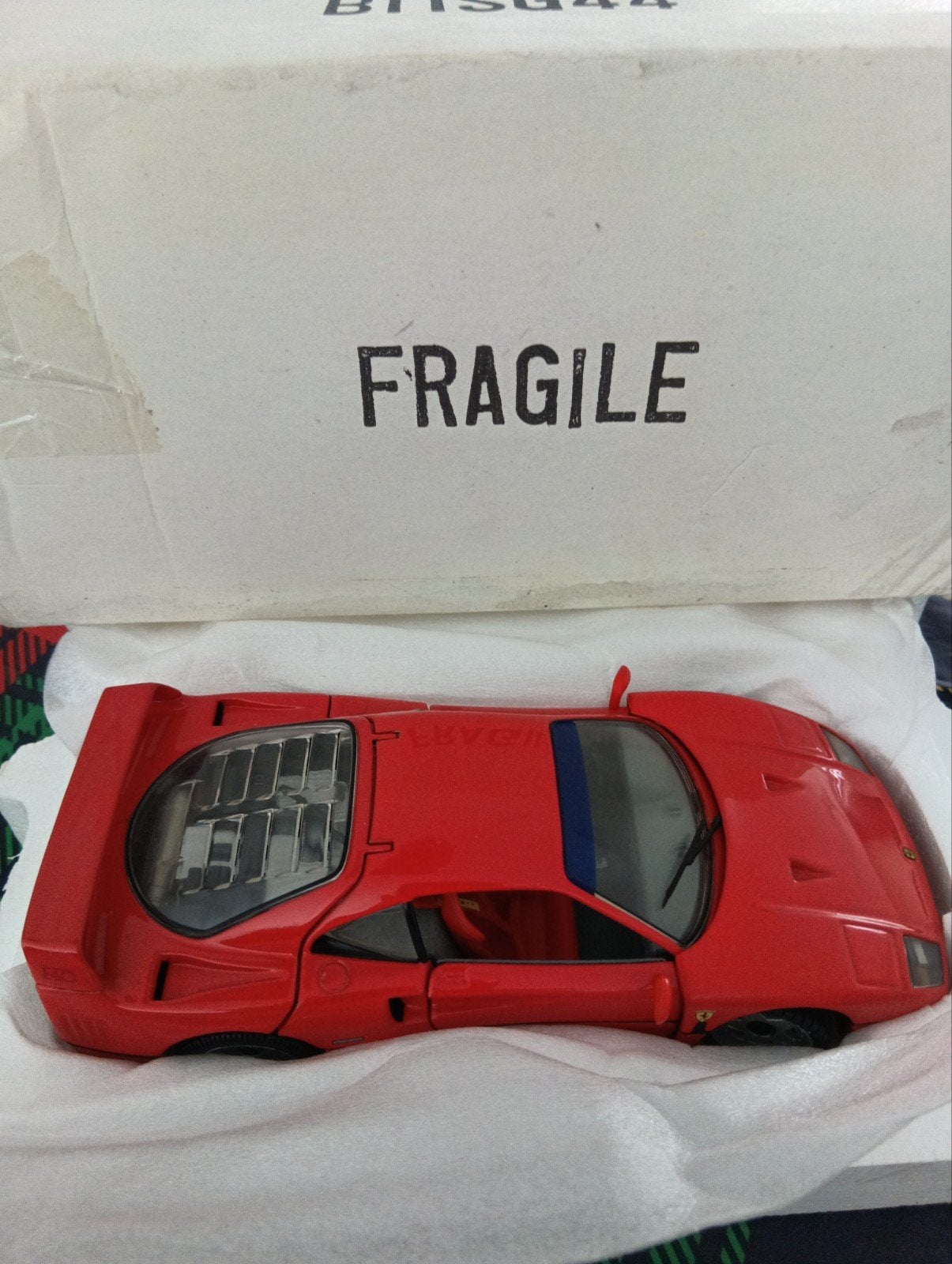 Bburago Ferrari F40 Schaalmodel - Rood, Gedetailleerd, Ophalen of Verzenden, Zo goed als nieuw, Auto, Bburago