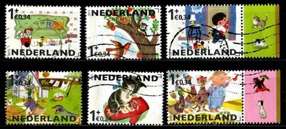 Nederland nr. 3362a-3362f Kinderzegel 2015 gestempeld, Verzenden, Na 1940, Gestempeld