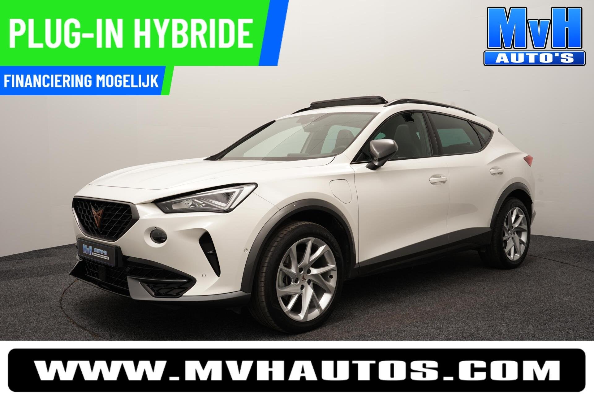 CUPRA Formentor 1.4 TSI PHEV|KUIPSTOEL|PANO|STOEL/STUUR.VERW, Gebruikt, 4 cilinders, Leder en Stof, Wit