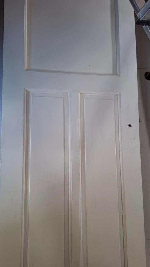 originele jaren 30 paneeldeur 3 vaks 83 x 209.5, Ophalen, Gebruikt, Binnendeur, 200 tot 215 cm