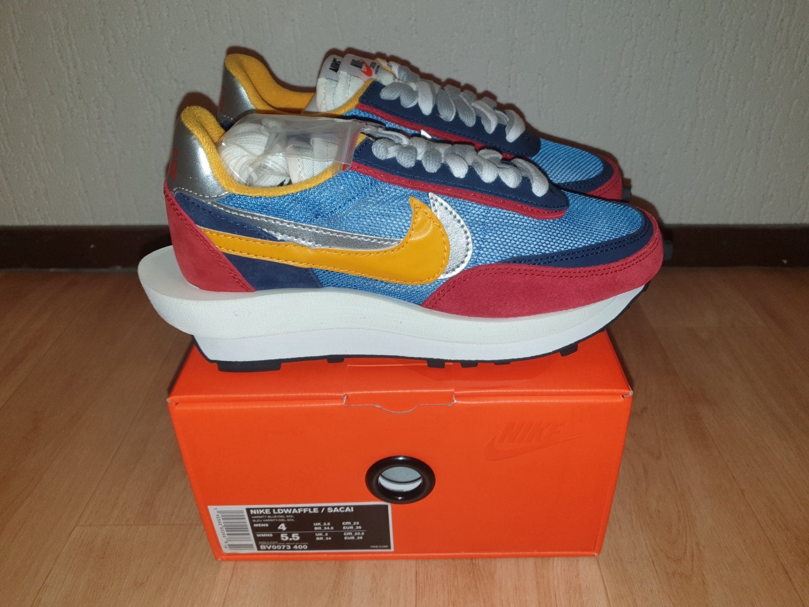 Nike LD Waffle Sacai Varsity Blue US 4 Maat 36, Kleding | Heren, Schoenen, Ophalen, Overige kleuren, Nieuw, Sneakers of Gympen