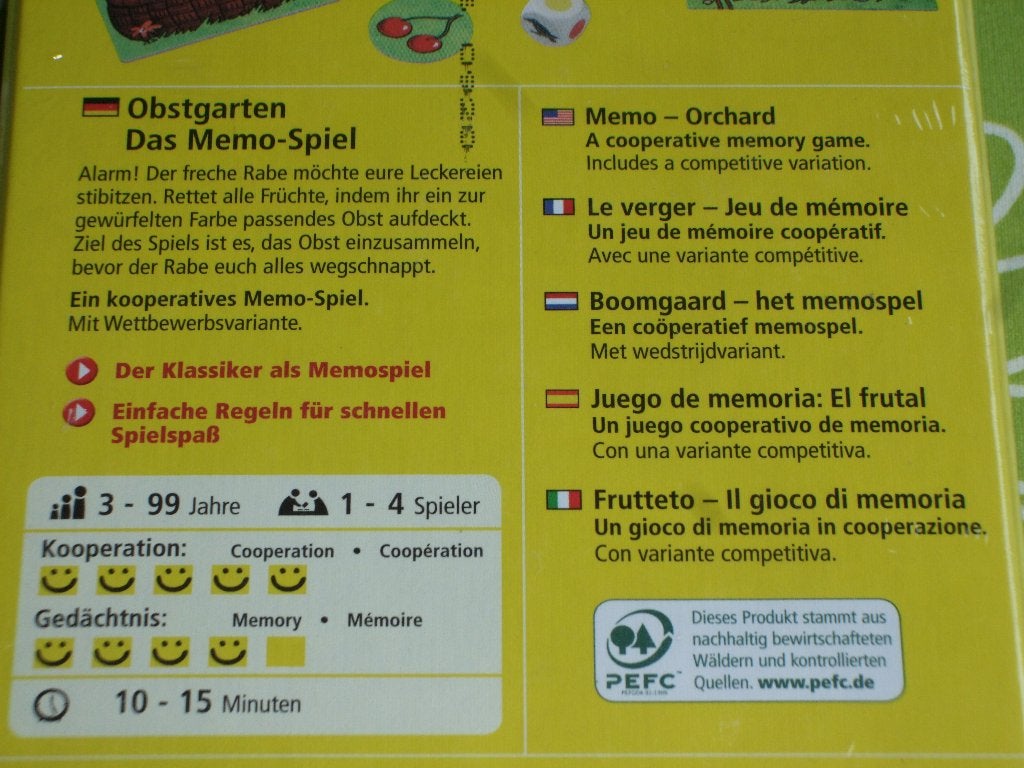 Foto 4 van Nieuw in seal: Obst garten - Das Memo spiel (Boomgaard)