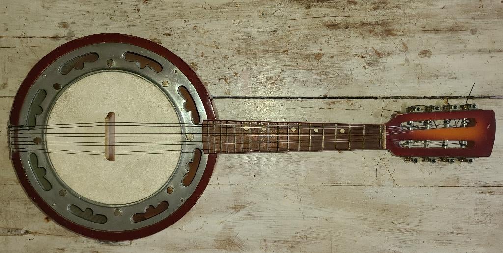 gitaar‑banjo, Muziek en Instrumenten, Snaarinstrumenten | Banjo's, Ophalen of Verzenden, Gebruikt, Gitaarbanjo
