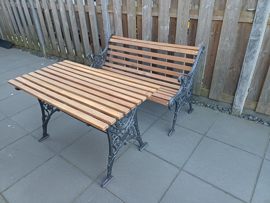 Gietijzeren Tuinset, Gietijzer Tuinbank, Gietijzer Tafel, Ophalen, Nieuw, Overige materialen, Bank