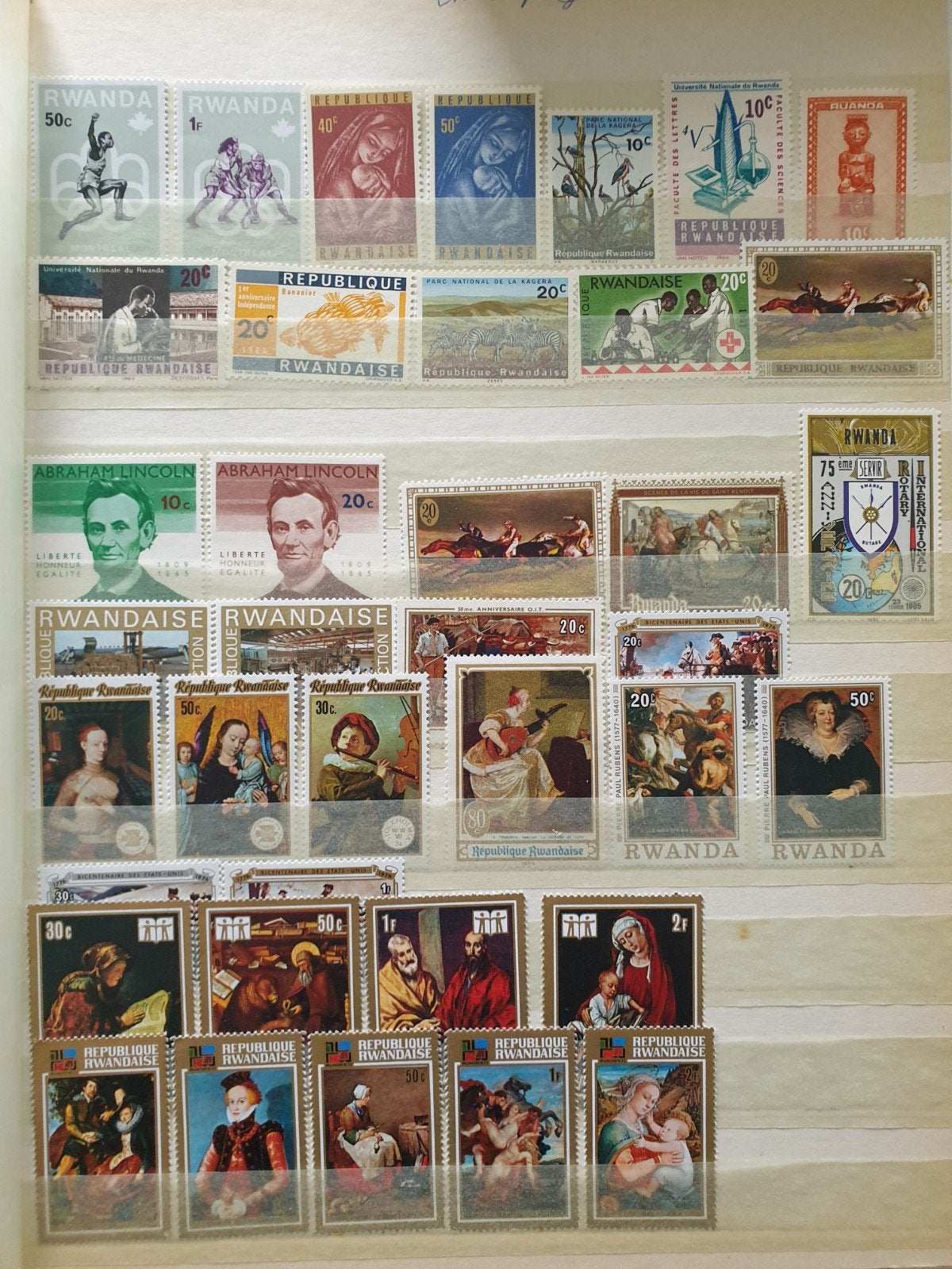Rwanda postfris verzameling postzegels uitzoeker., Ophalen of Verzenden, Overige landen, Postfris