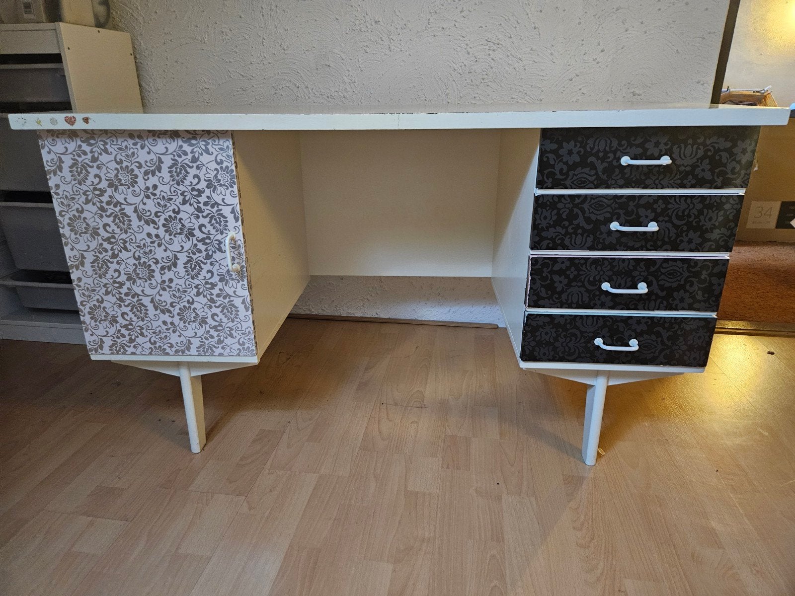 Bureau, Ophalen, Gebruikt, Hout, 128 cm