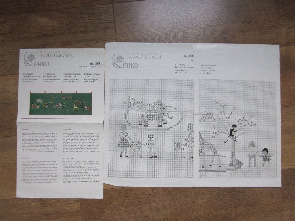 Pako borduur telpatroon wandkleed De Kleine Dierentuin, Ophalen of Verzenden, Nieuw, Handborduren, Patroon