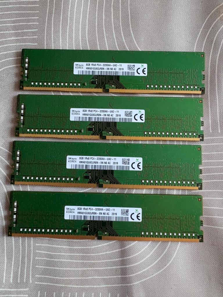 8gb 1rx8 pc4 ddr4 3200aa prijs per stuk, Gebruikt, DDR4, 8 GB, Ophalen of Verzenden