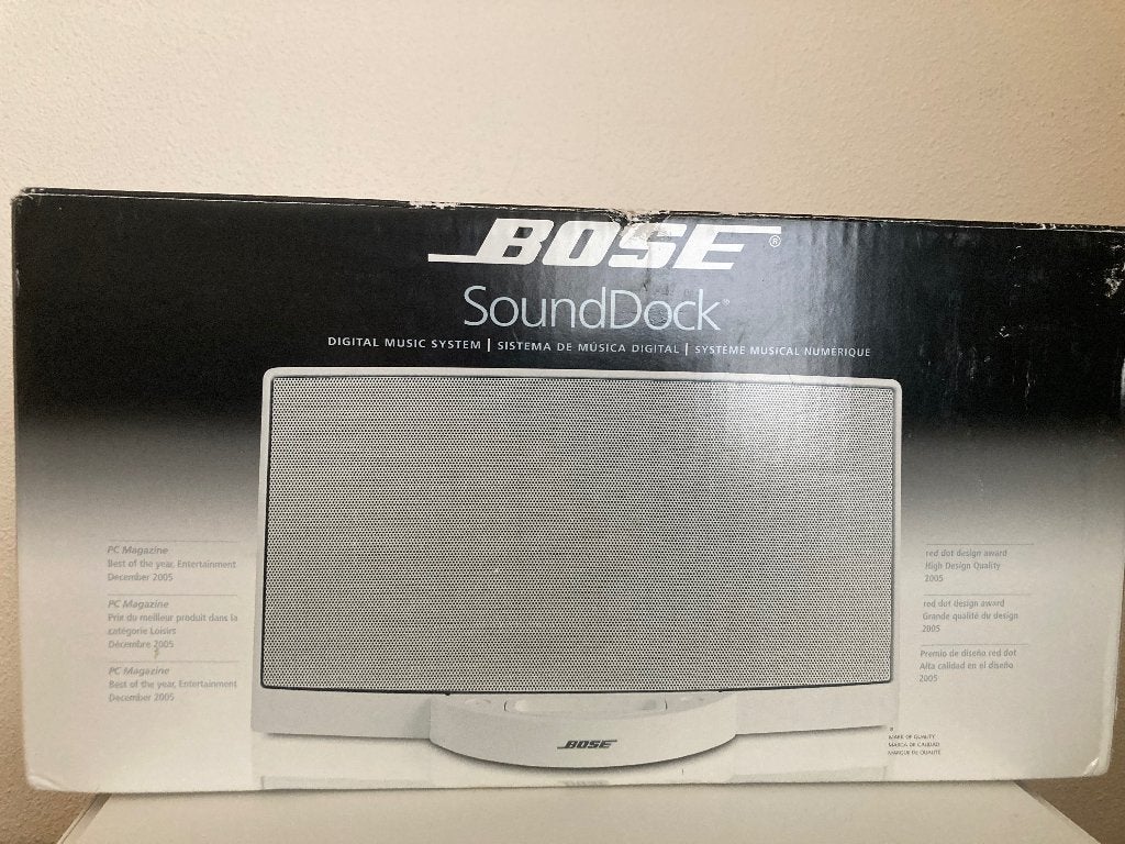 Bose SoundDock Series I in originele doos met accessoires, Zo goed als nieuw, Bose, Minder dan 60 watt, Boekenplank luidspreker