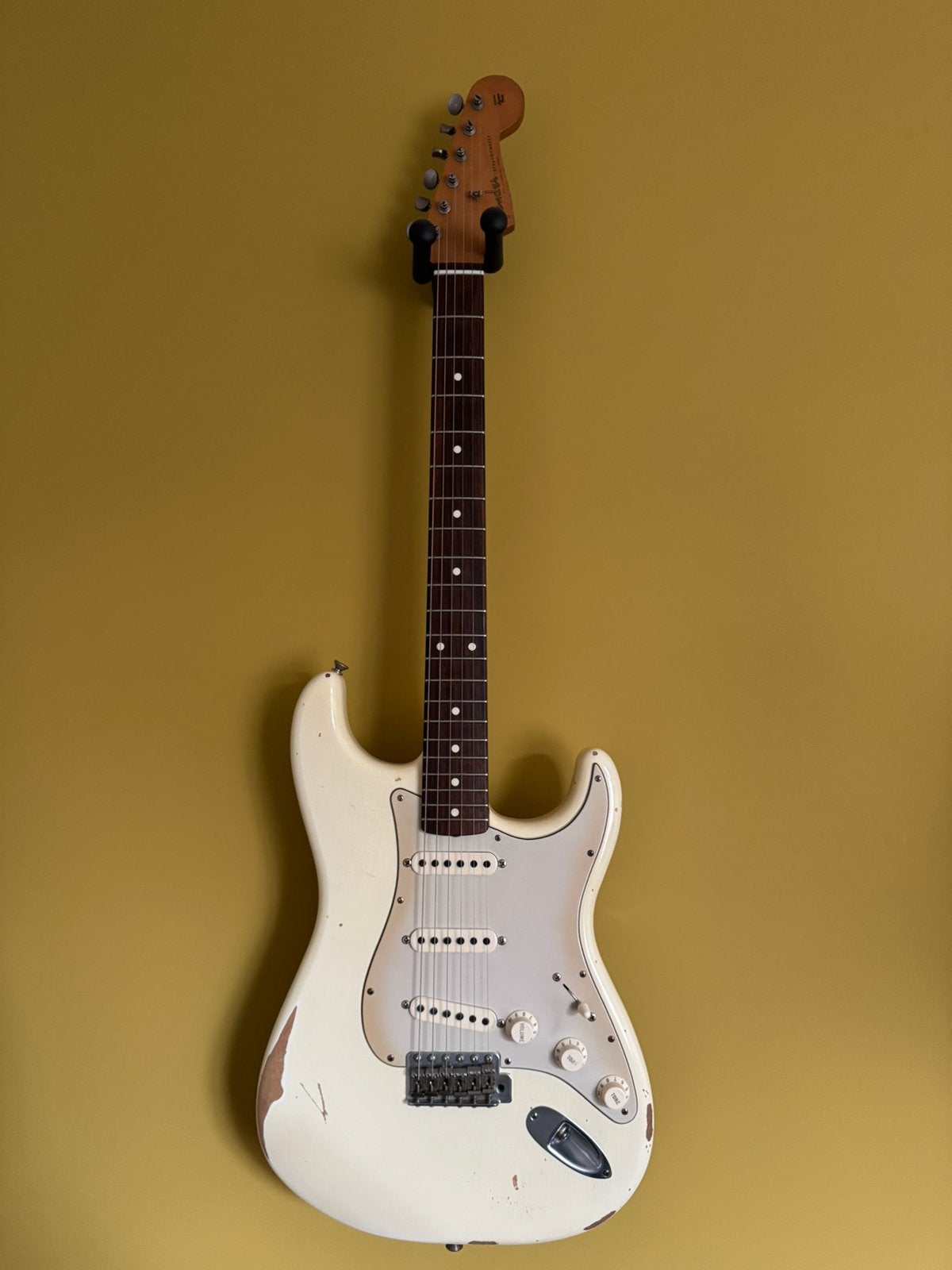 Fender Road Worm 60s stratocaster OW olympic white, Muziek en Instrumenten, Ophalen, Gebruikt, Solid body, Fender
