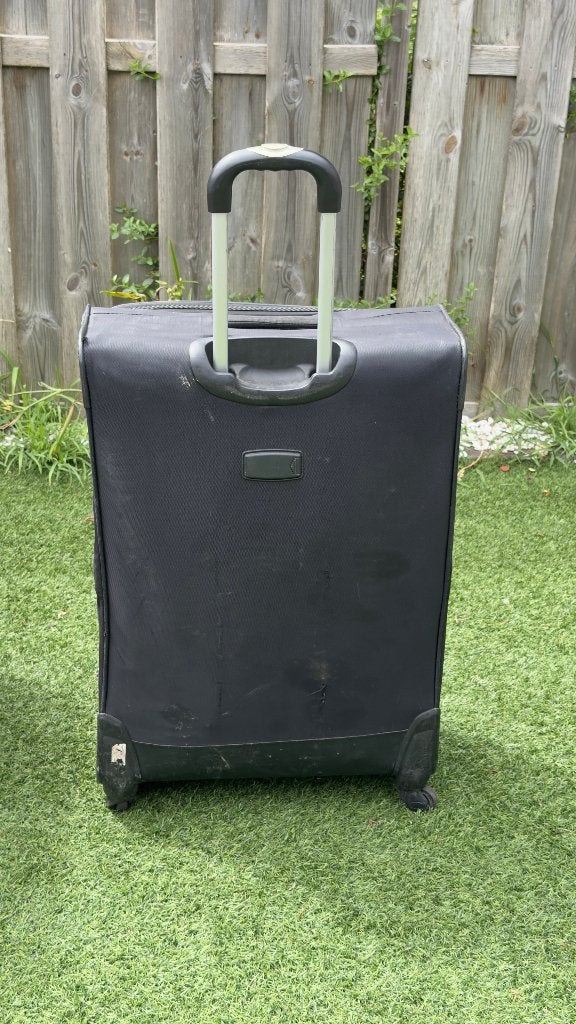 Foto 5 van Set van 2 koffers - Samsonite rode  koffer + zwarte trolley