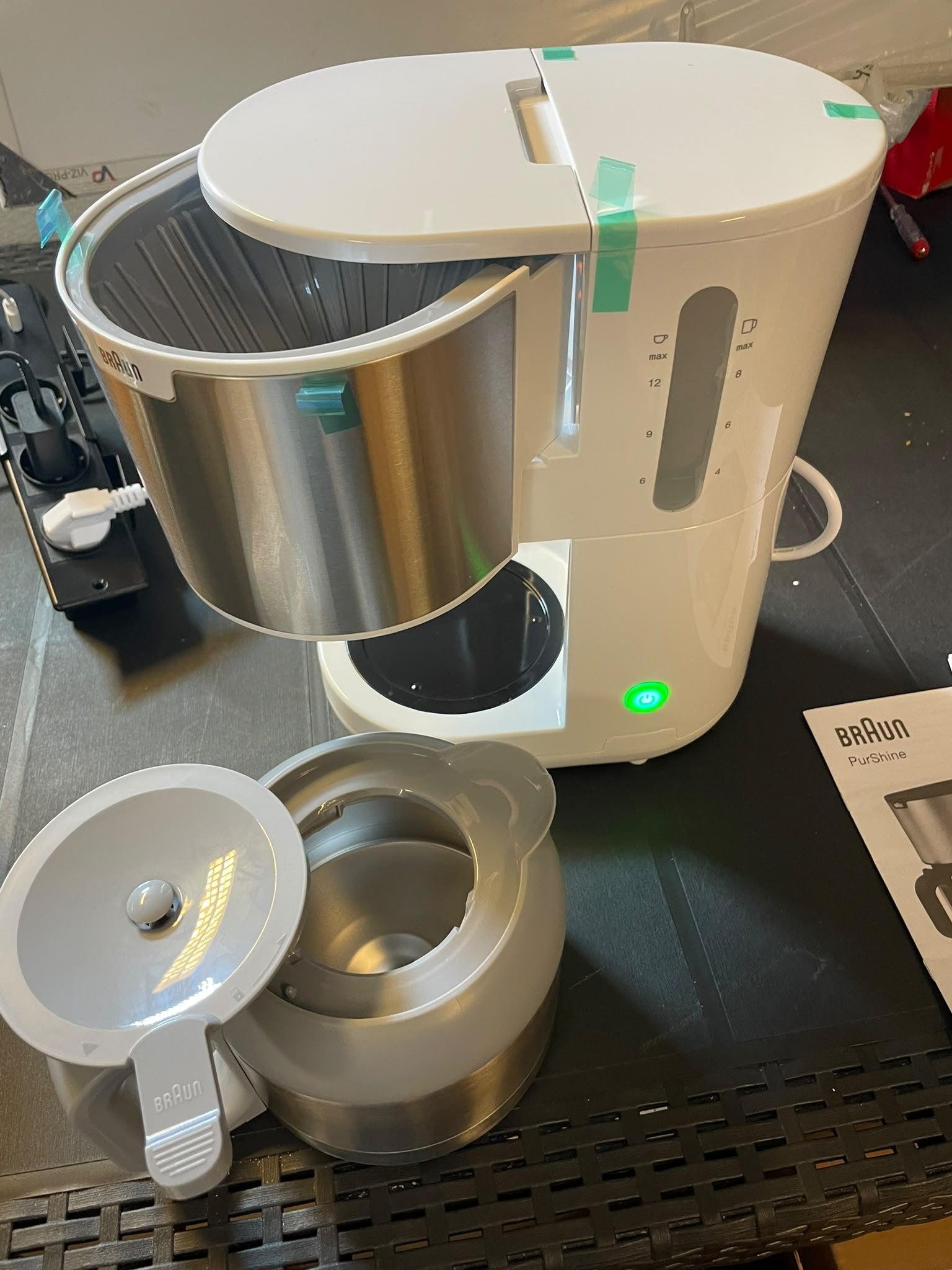 Braun PurShine KF 1505 Filter Koffiezetapparaat met Thermosk, Ophalen of Verzenden, Nieuw, Grijs