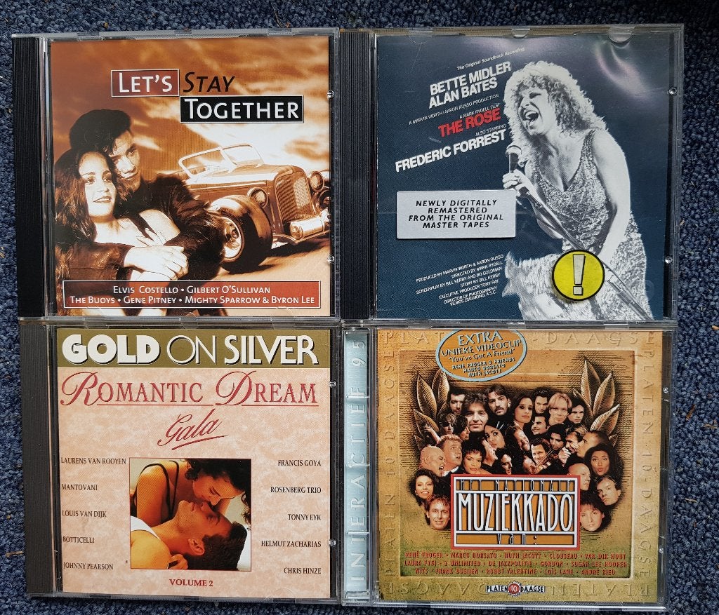4 CD s Bette Midler - The Rose + 3 Verzamel CD's, Inclusief doosje, Gebruikt, Pop, Overige typen