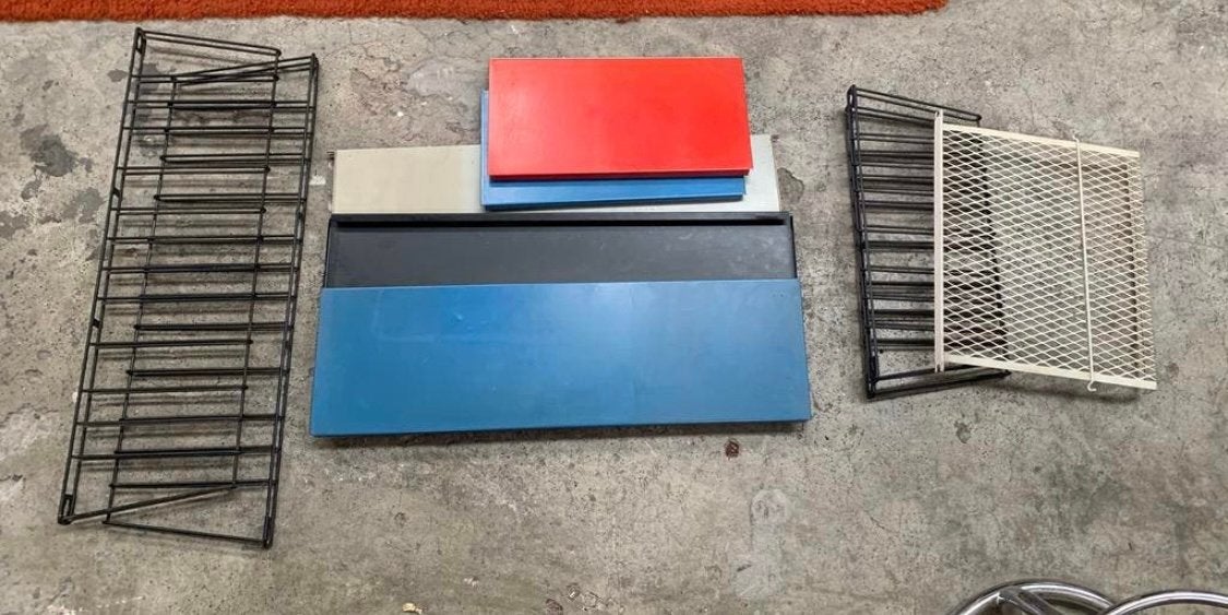Boekenrek Vintage Tomado boekenplanken jaren 60., Verzenden