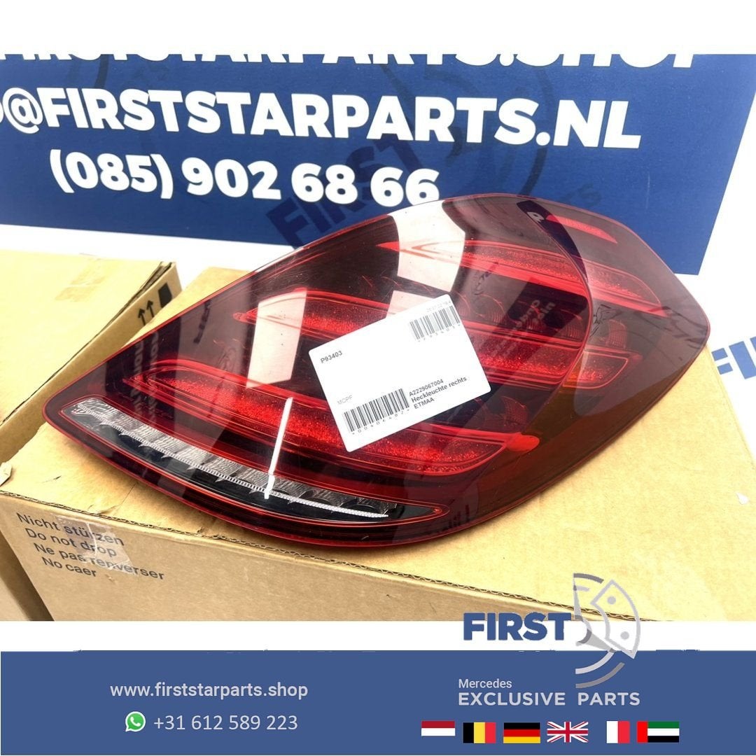 W222 FACELIFT ACHTERLICHT RECHTS A2229067004 VOL LED RECHTER, Gebruikt, -, Ophalen of Verzenden, -