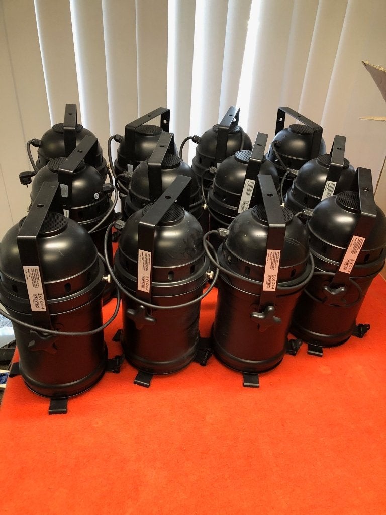 12 x PAR 64 long zwart varytec 500 Watt, Muziek en Instrumenten, Licht en Laser, Ophalen of Verzenden, Gebruikt, Licht