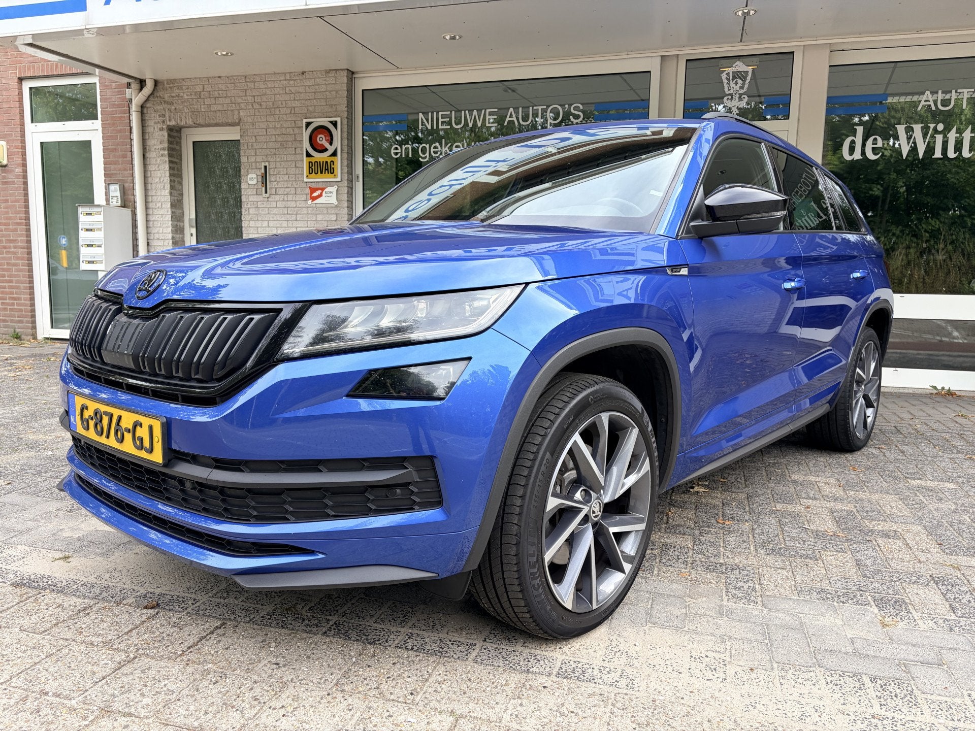 Skoda Kodiaq 2.0 TSI 4x4 190 PK Sportline Business VEEL EXTR, Auto's, Euro 6, 1984 cc, Blauw, Bedrijf
