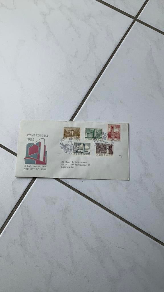 eerste dag enveloppen 2 x 1950, Verzamelen, Ophalen, Gebruikt