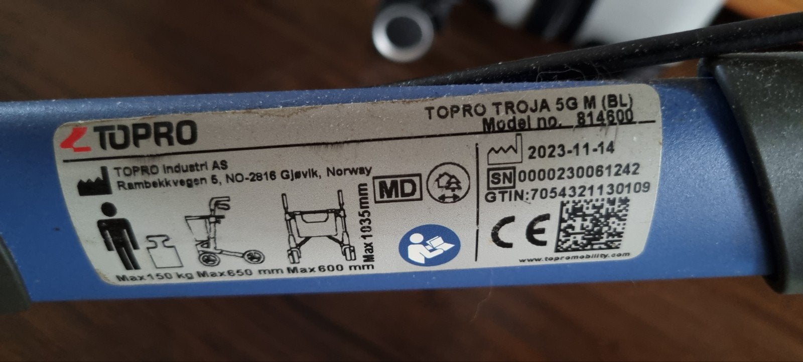 Rollator Topro  Troja 5G, Diversen, Rollators, Ophalen, Opvouwbaar, Zo goed als nieuw