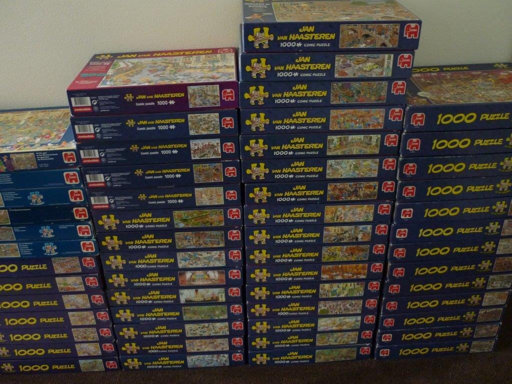 Heel veel Jan van Haasteren puzzels 1000 stukjes COMPLEET!, Ophalen of Verzenden, 500 t/m 1500 stukjes, Zo goed als nieuw, Legpuzzel