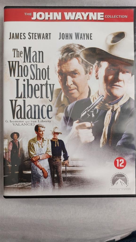 Dvd The Man Who Shot Liberty Valance, Ophalen of Verzenden, Zo goed als nieuw, Actie en Avontuur