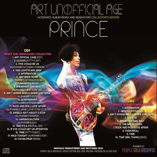 Prince - Art Unofficial Age (Alternate Album Remix) 2CD, Import, Nieuw in verpakking, Album, Verzenden