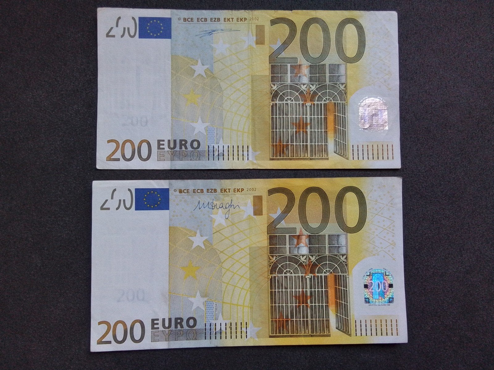 200 eurobiljet 2002 spanje en België en veel meer eurobiljet, Postzegels en Munten, Bankbiljetten | Europa | Eurobiljetten, Ophalen of Verzenden