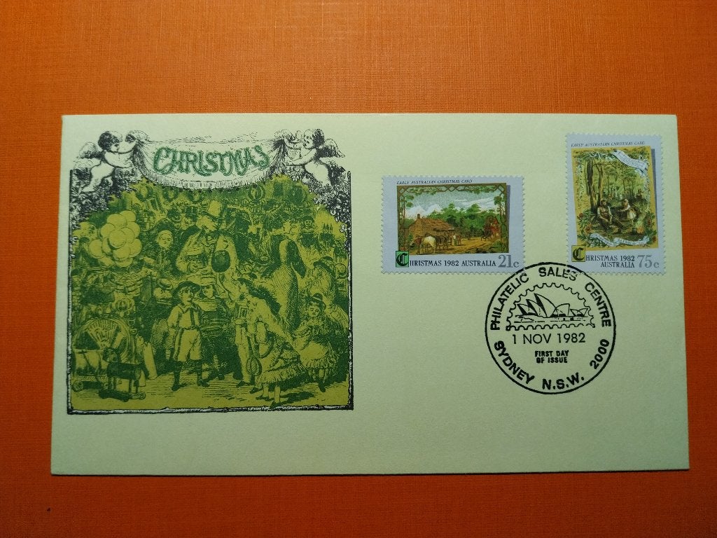Fdc Christmas 1982 Australie, Postzegels en Munten, Postzegels | Eerstedagenveloppen, Verzenden, Onbeschreven, Rest van de wereld