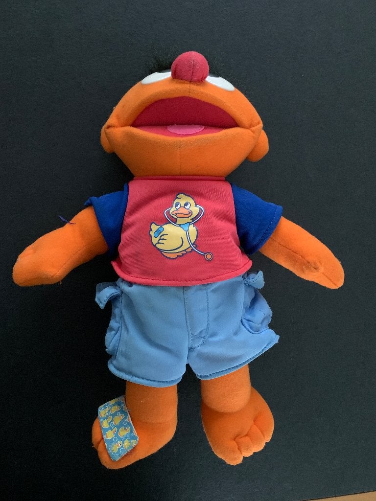 Ernie bij de dokter Pratende knuffel VINTAGE, Gebruikt, Overige merken, Overige karakters, Overige typen