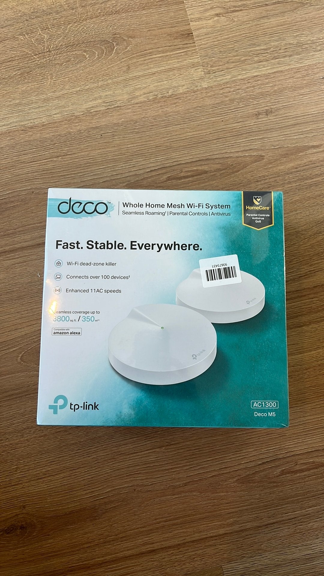 TP-Link Deco M5 Mesh WiFi systeem (2-pack) in verpakking, Computers en Software, Ophalen of Verzenden, Nieuw